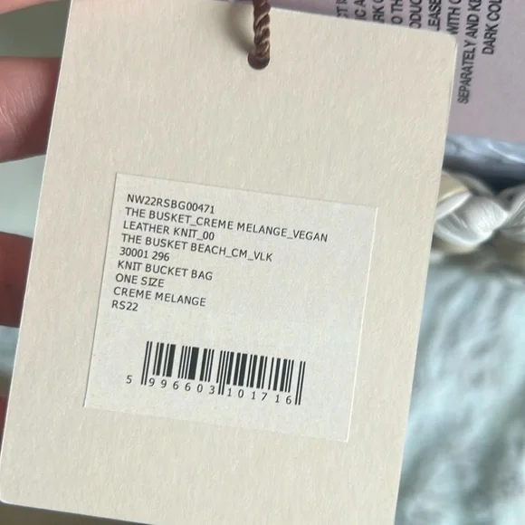 Nanushka Busket leather tote bag tan white NWT - Picture 4 of 5